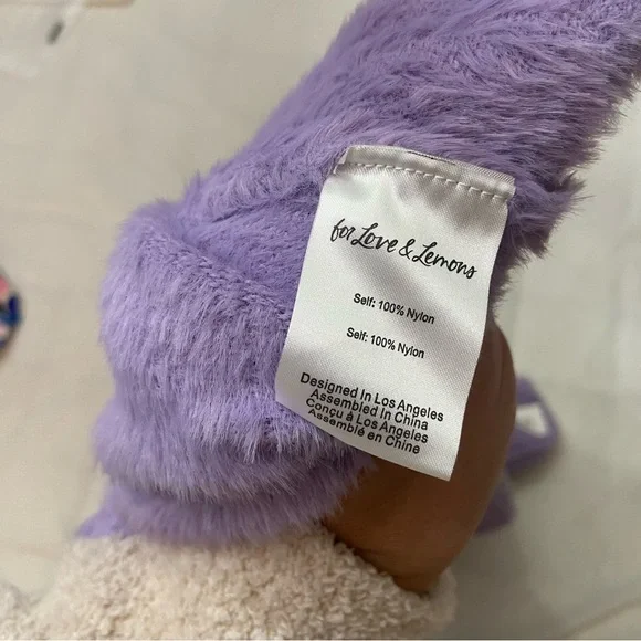 New! For Love And Lemons Finley Purple rhinestone fur Mini Dress 2615 - Picture 15 of 16